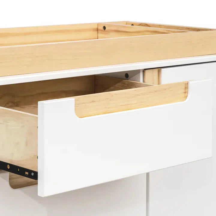 Babyletto - Yuzu 3-Drawer Changer Dresser - White + Natural-Dressers + Changing Tables-Store Pickup in 2-5 Weeks / Post Restock Date - Late August-Posh Baby