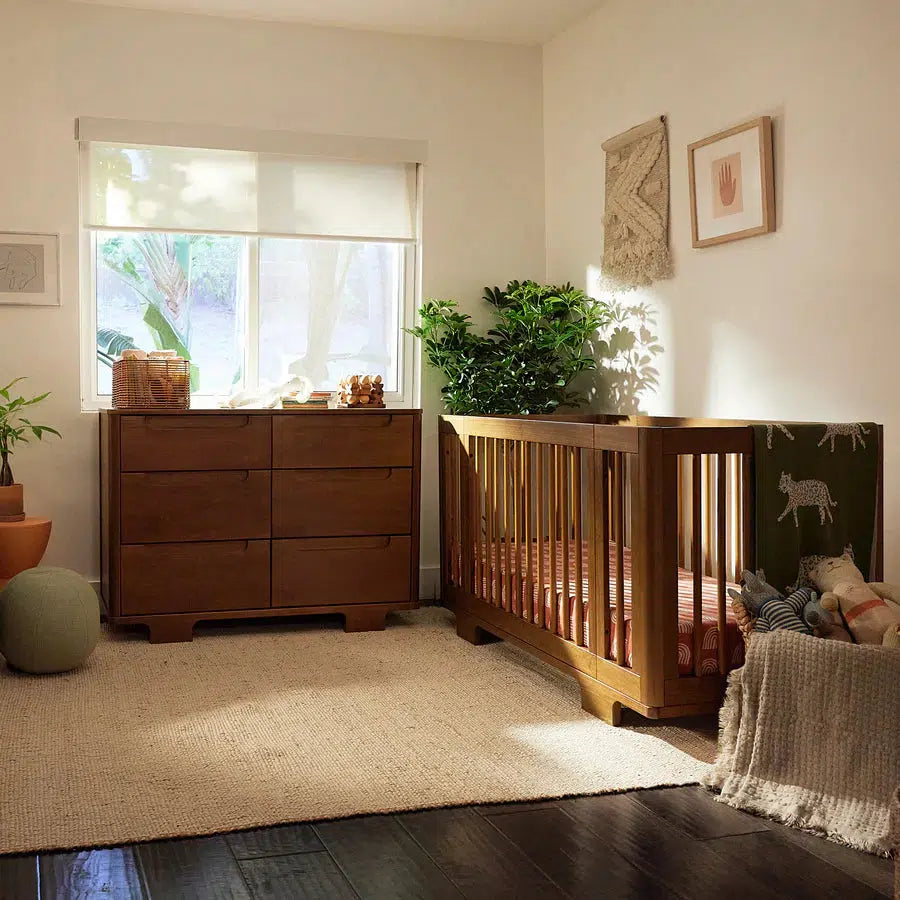 Babyletto - Yuzu 6-Drawer Changer Dresser - Natural Walnut-Dressers + Changing Tables-Store Pickup in 2-5 Weeks-Posh Baby