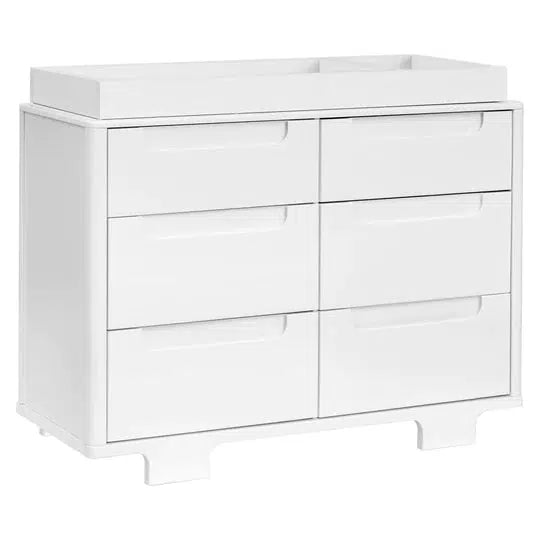 Babyletto - Yuzu 6-Drawer Changer Dresser - White-Dressers + Changing Tables-Store Pickup in 2-5 Weeks-Posh Baby