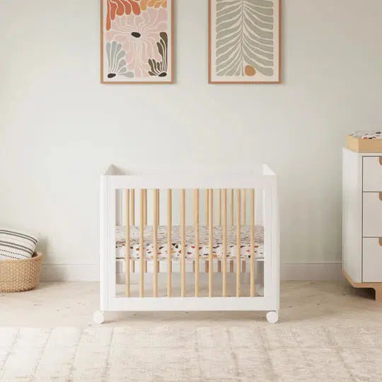 Babyletto - Yuzu Convertible Crib - White + Natural-Cribs-Store Pickup in 2-5 Weeks-Posh Baby