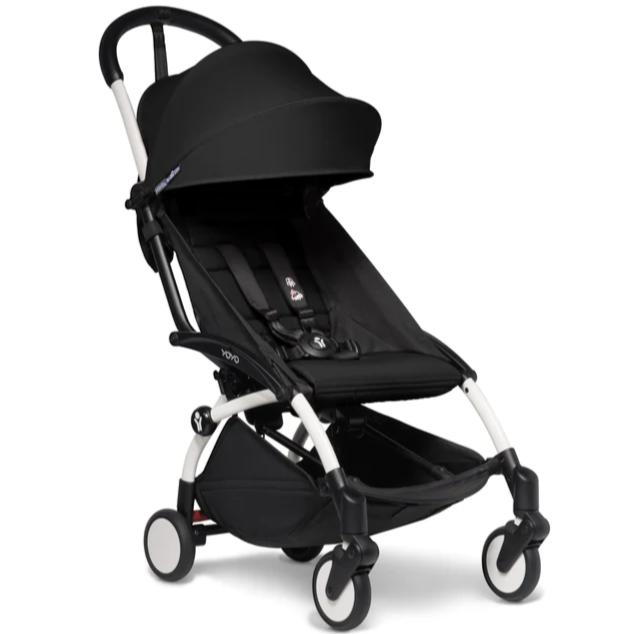 BabyZen - YOYO 2 Stroller 6+ - White Frame + Black-Lightweight + Travel Strollers-Posh Baby