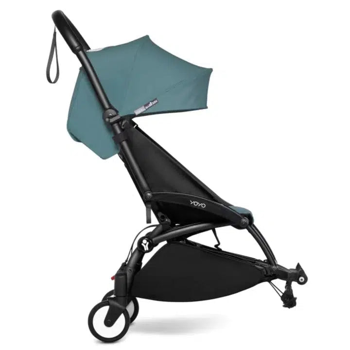 Babyzen - YOYO Connect - Black Frame With 6+ Seat-Single-to-Double Strollers-Aqua-Posh Baby