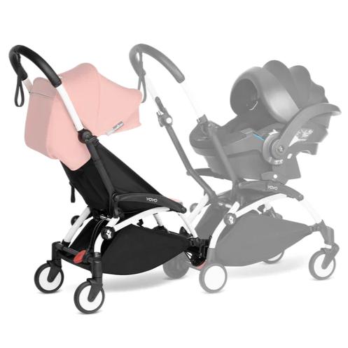 Babyzen - YOYO Connect - White Frame With 6+ Seat-Single-to-Double Strollers-Taupe-Posh Baby