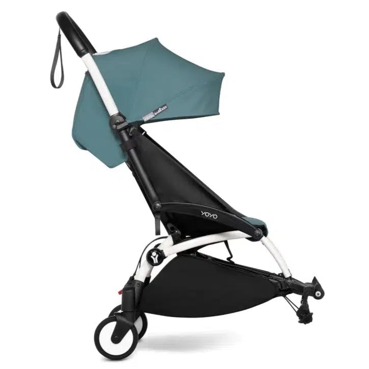 Babyzen - YOYO Connect - White Frame With 6+ Seat-Single-to-Double Strollers-Aqua-Posh Baby