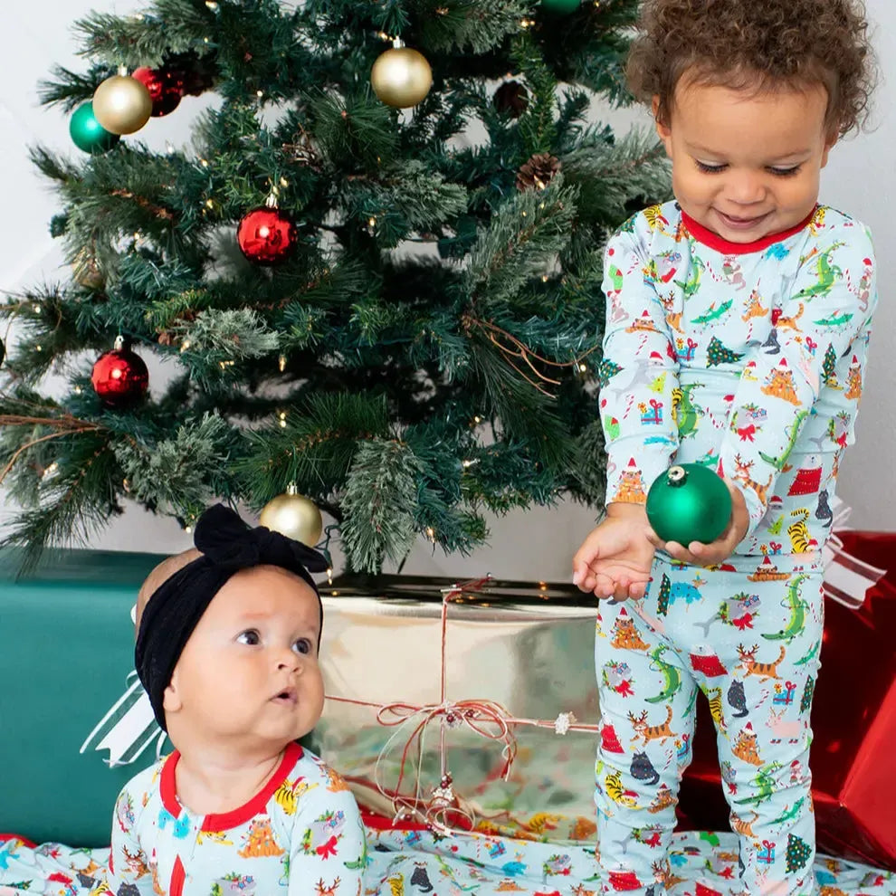 Bestaroo - Bamboo Pajama Set - Crackling Christmas-Pajama Sets-2T-Posh Baby