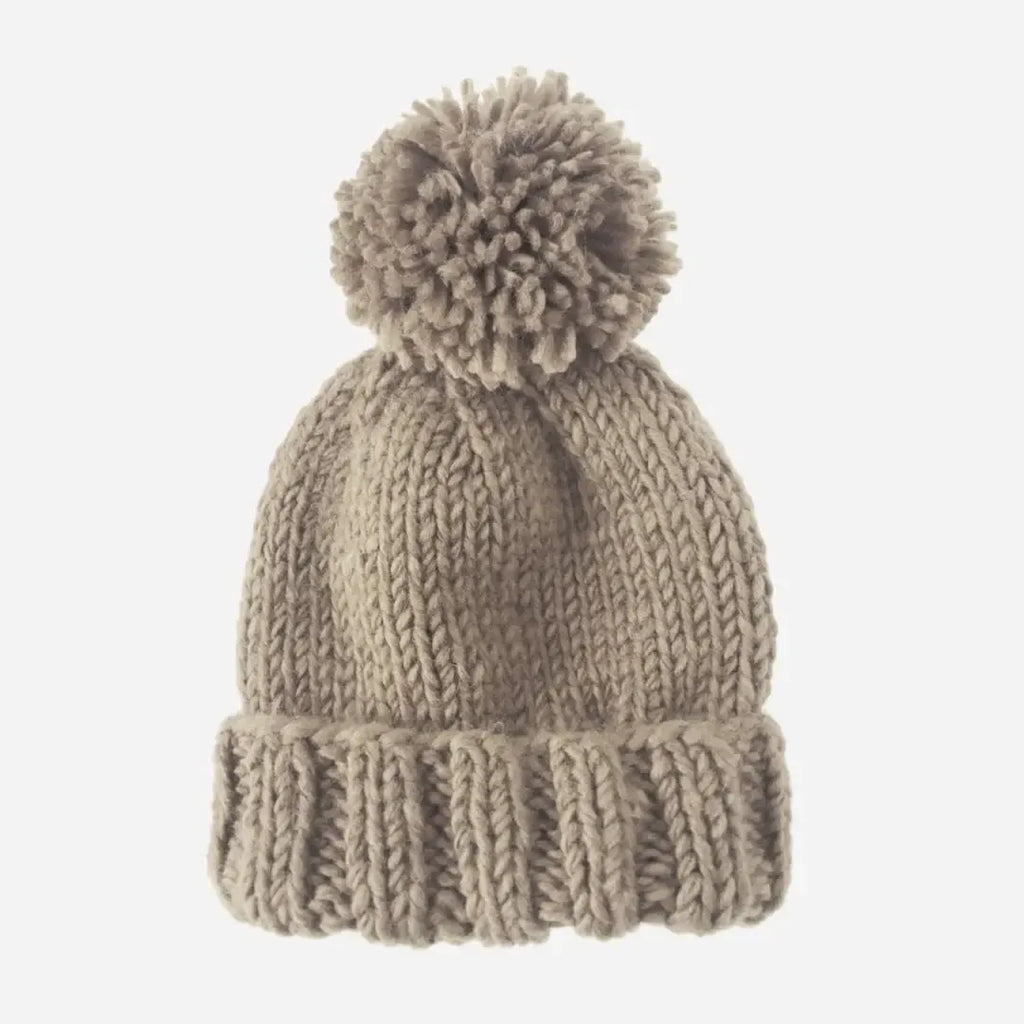 Blueberry Hill - Hand Knit Beanie - Flax-Hats-3-6M (XS)-Posh Baby