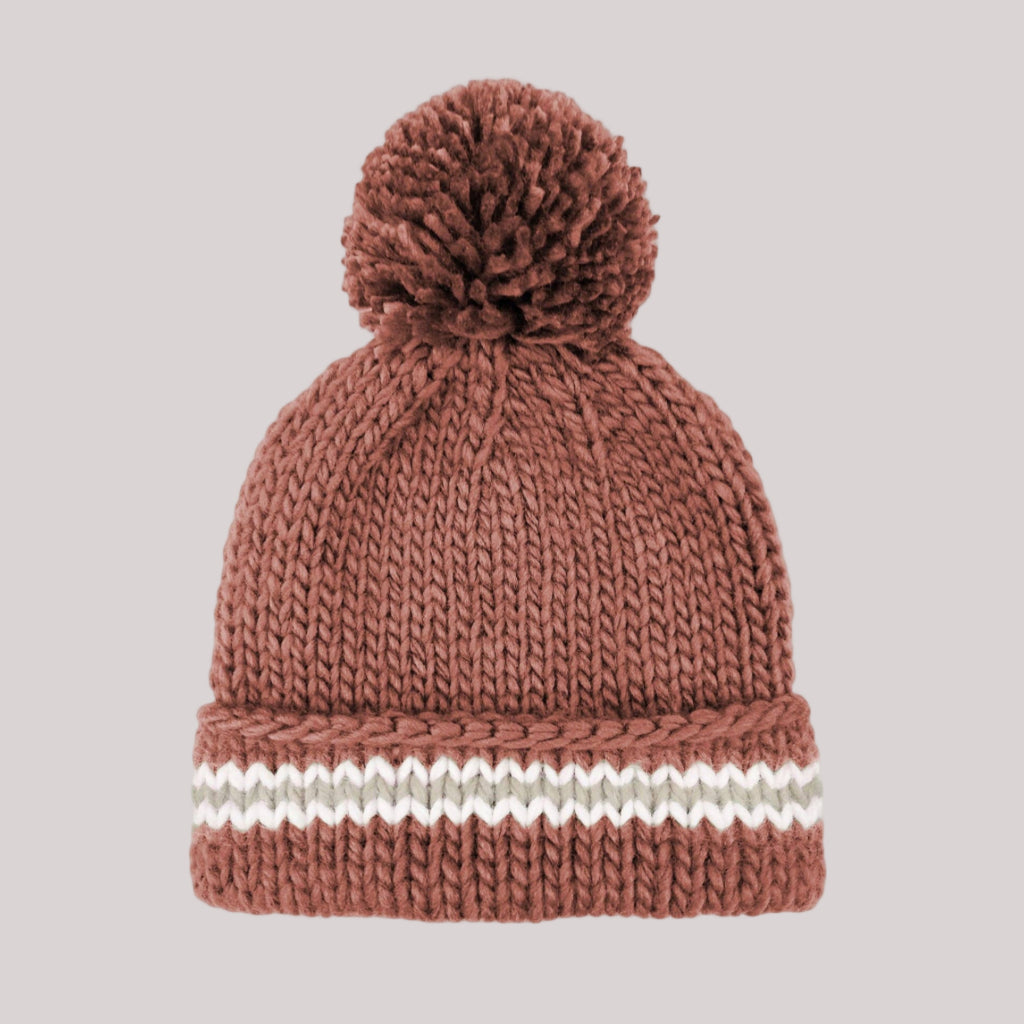 Blueberry Hill - Hand Knit Beanie - Redwood-Hats-3-6M (XS)-Posh Baby