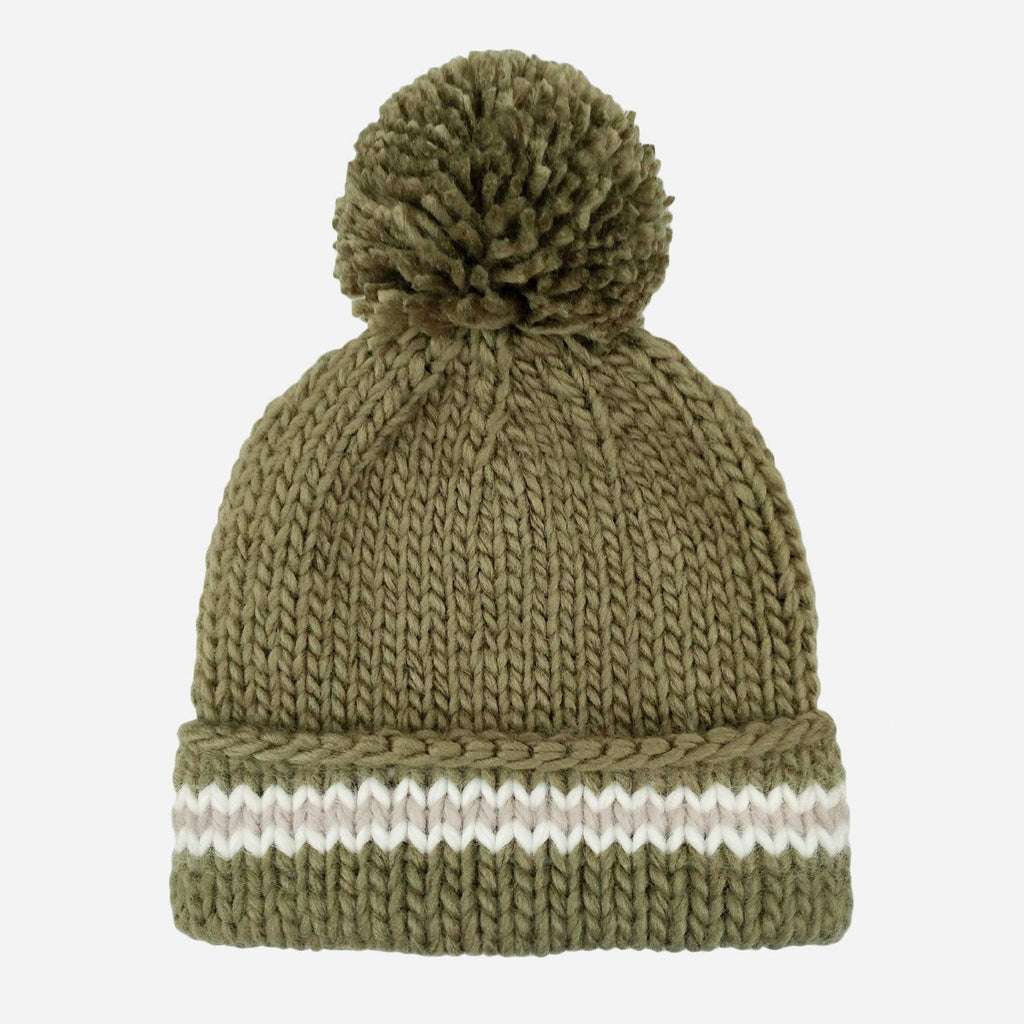 Blueberry Hill - Hand Knit Beanie - Varsity Moss-Hats-3-6M (XS)-Posh Baby
