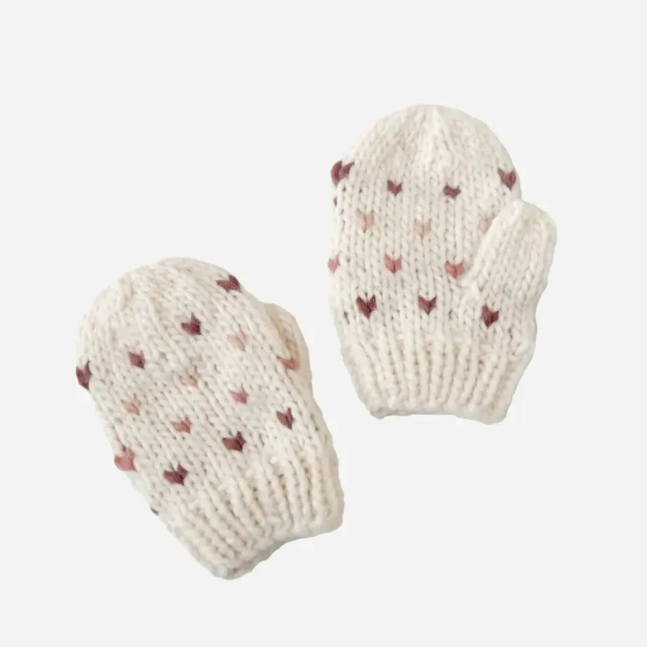 Blueberry Hill - Sawyer Mittens - Mauve-Mitts + Gloves-3-6M (XS)-Posh Baby