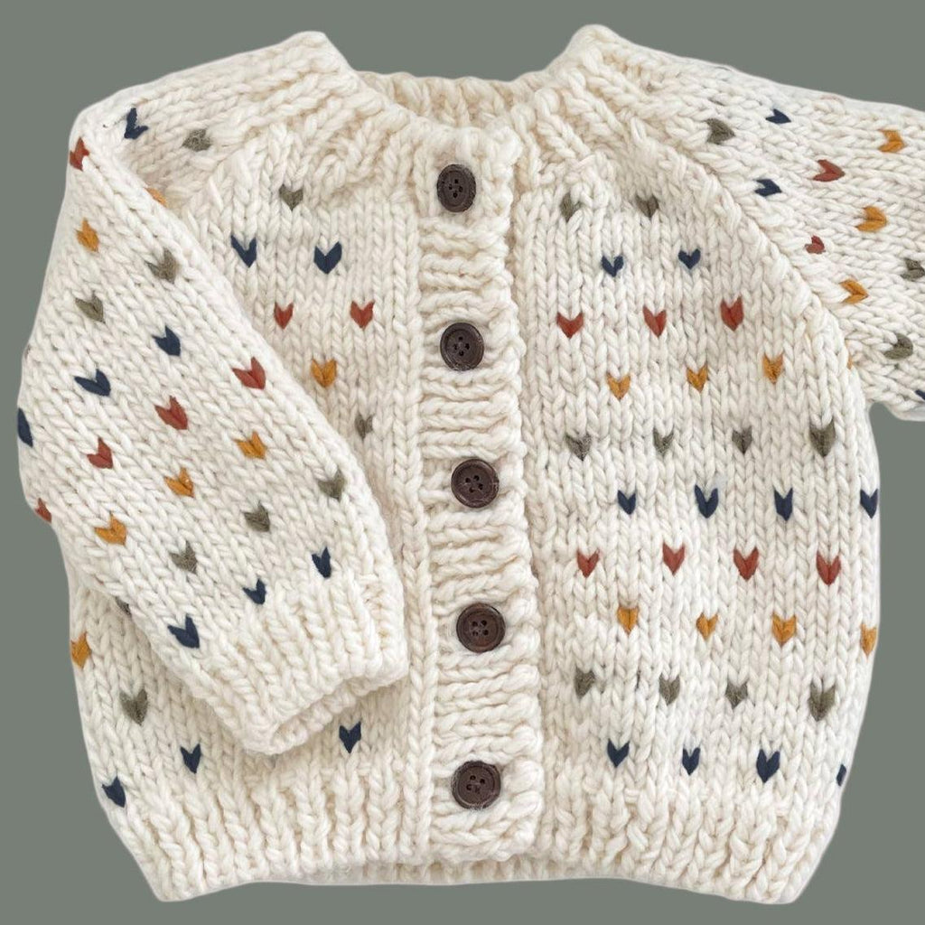 Blueberry Hill - Sweater Cardigan - Sawyer Retro-Sweaters + Cardigans + Jackets-0-6M-Posh Baby
