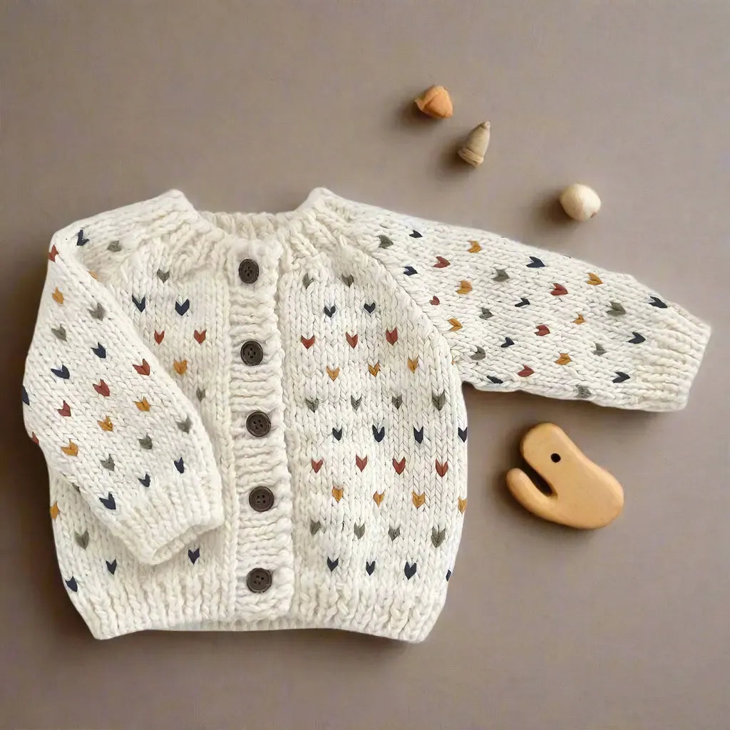 Blueberry Hill - Sweater Cardigan - Sawyer Retro-Sweaters + Cardigans + Jackets-0-6M-Posh Baby