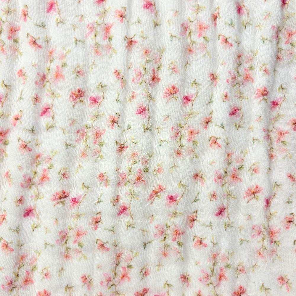 Cherubin Chic - Organic Muslin 6-Layer Swaddle - Patterns-Swaddle Blankets-Floral-Posh Baby