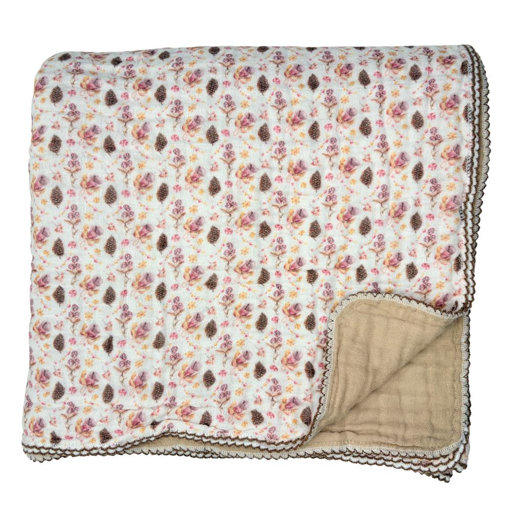 Cherubin Chic - Organic Muslin 6-Layer Swaddle - Patterns-Swaddle Blankets-Floral-Posh Baby