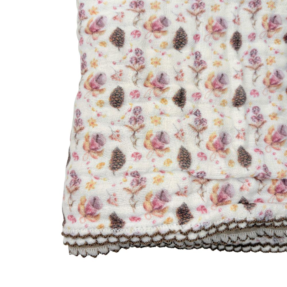 Cherubin Chic - Organic Muslin 6-Layer Swaddle - Patterns-Swaddle Blankets-Floral-Posh Baby