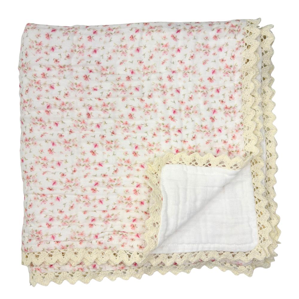 Cherubin Chic - Organic Muslin 6-Layer Swaddle - Patterns-Swaddle Blankets-Floral-Posh Baby