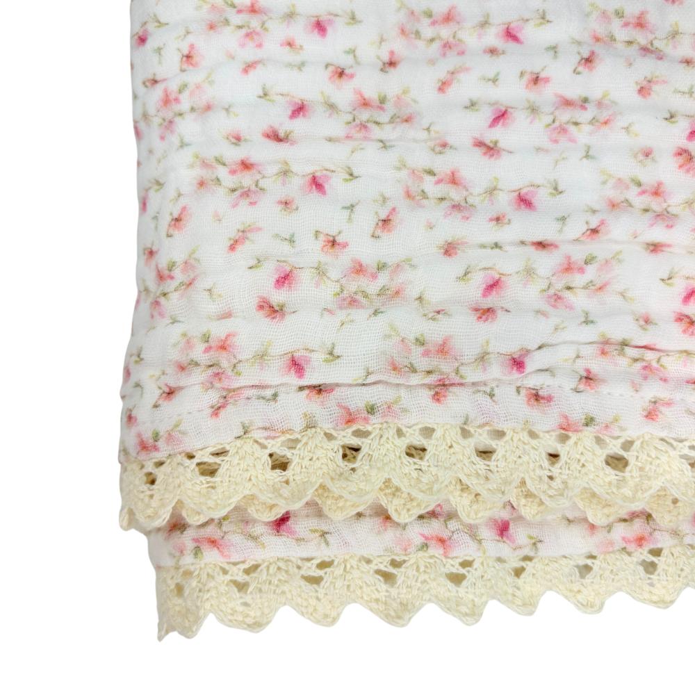 Cherubin Chic - Organic Muslin 6-Layer Swaddle - Patterns-Swaddle Blankets-Floral-Posh Baby