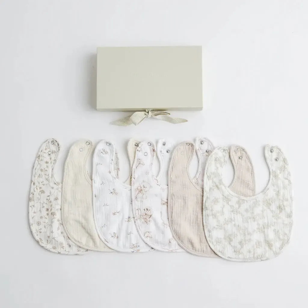 Cherubin Chic - Organic Muslin Bib-Bibs + Burps-Posh Baby