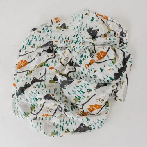 Clementine Kids - Cotton Muslin Swaddle - National Parks-Swaddle Blankets-Posh Baby