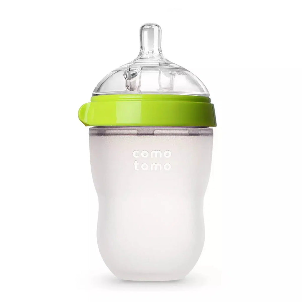 ComoTomo - Silicone Bottle - 8oz - Green-Bottles + Nipples-Posh Baby