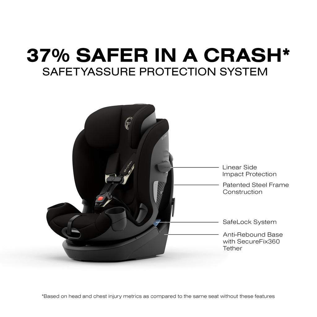 Cybex - Callisto G 360 Select All-in-One Rotating Car Seat - Black-Convertible Car Seats-Posh Baby