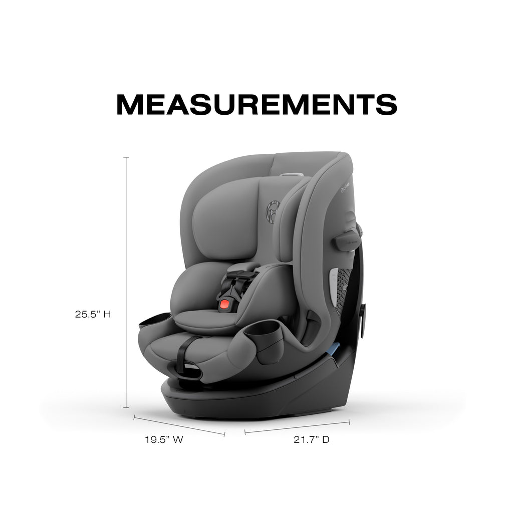 Cybex - Callisto G 360 Select All-in-One Rotating Car Seat - Grey-Convertible Car Seats-Posh Baby