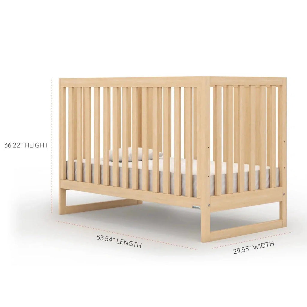 Dadada - Austin 3-in-1 Convertible Crib - Natural-Cribs-Posh Baby