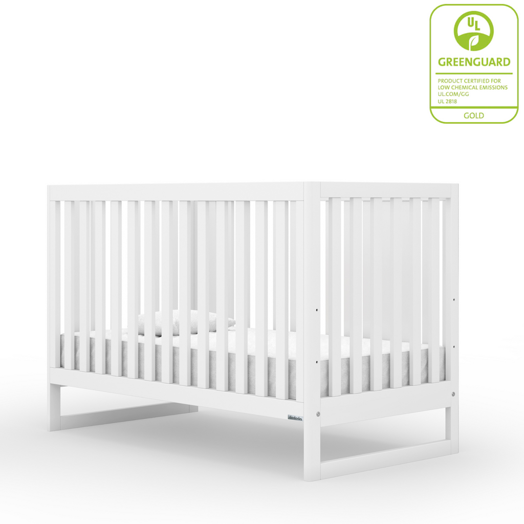 Dadada - Austin 3-in-1 Convertible Crib - White-Cribs-Store Pickup / POST RESTOCK DATE - June-Posh Baby