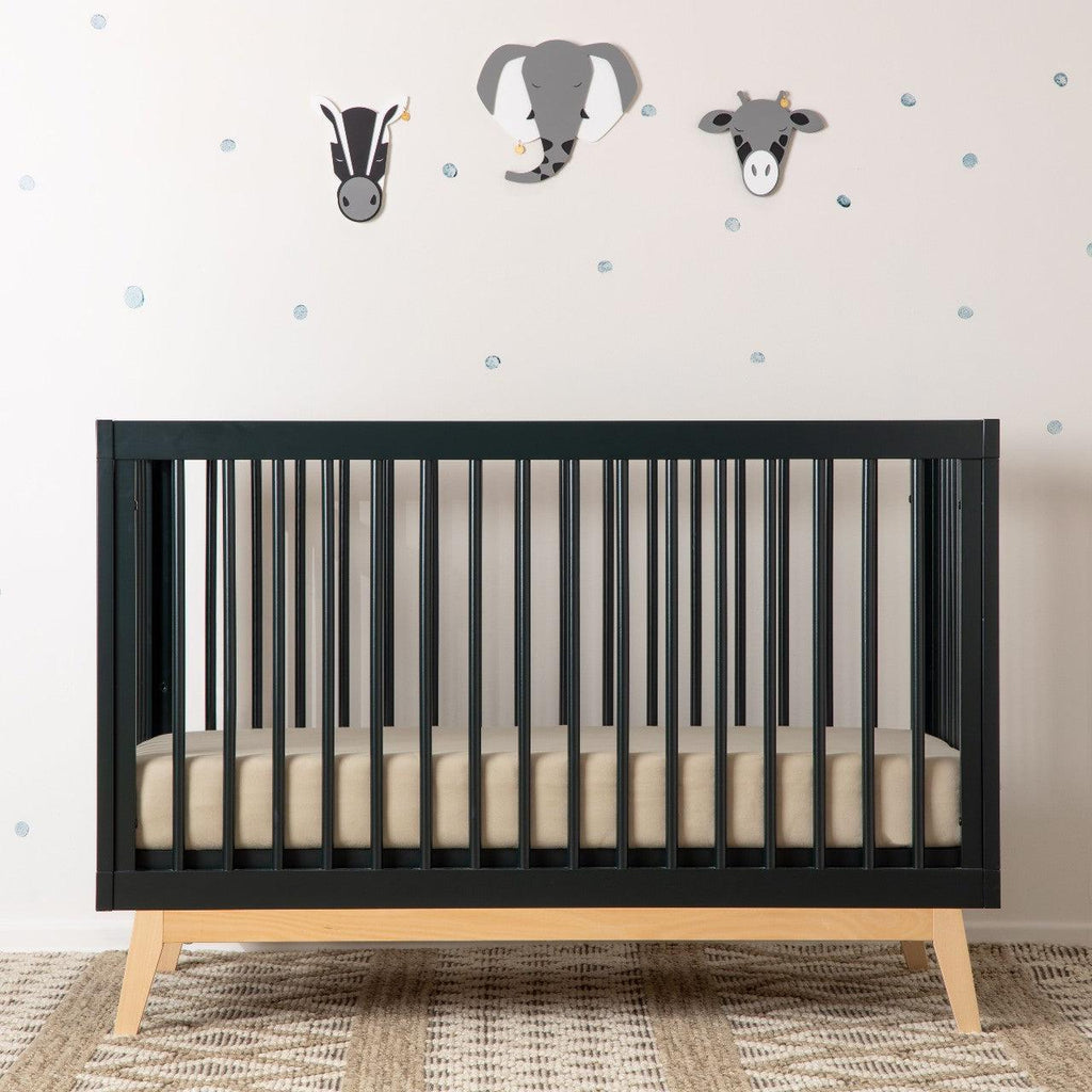 Dadada - Soho 3-in-1 Convertible Crib - Black + Natural-Cribs-Store Pickup-Posh Baby