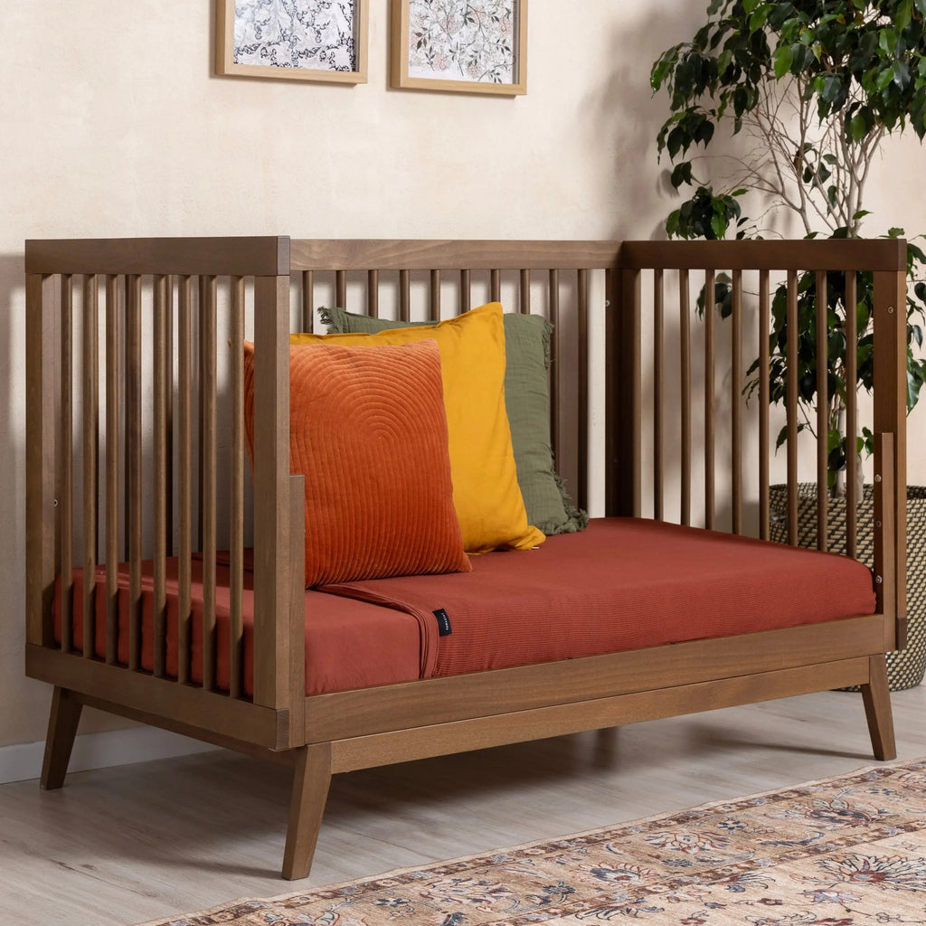 Dadada - Soho 3-in-1 Convertible Crib - Walnut-Cribs-Posh Baby