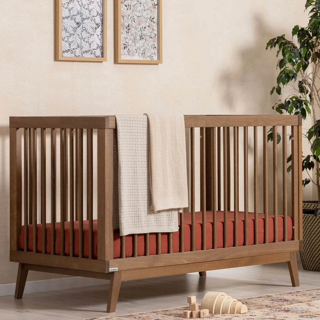 Dadada - Soho 3-in-1 Convertible Crib - Walnut-Cribs-Posh Baby