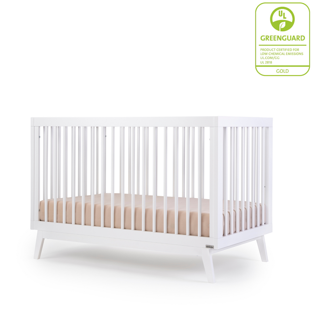 Dadada - Soho 3-in-1 Convertible Crib - White-Cribs-Store Pickup - IN STOCK NOW-Posh Baby