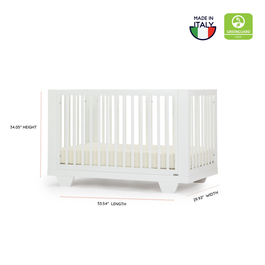 Dadada - Spirit 8-in-1 Convertible Crib - White-Cribs-In-Stock For Pickup-Posh Baby