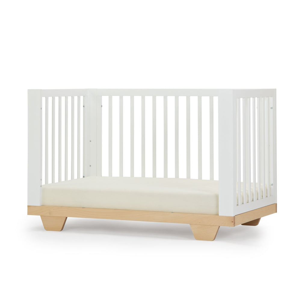 Dadada - Spirit 8-in-1 Convertible Crib - White + Natural-Cribs-Posh Baby