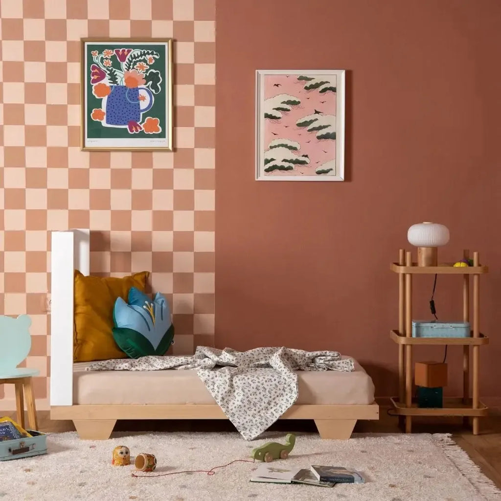 Dadada - Spirit 8-in-1 Convertible Crib - White + Natural-Cribs-Posh Baby