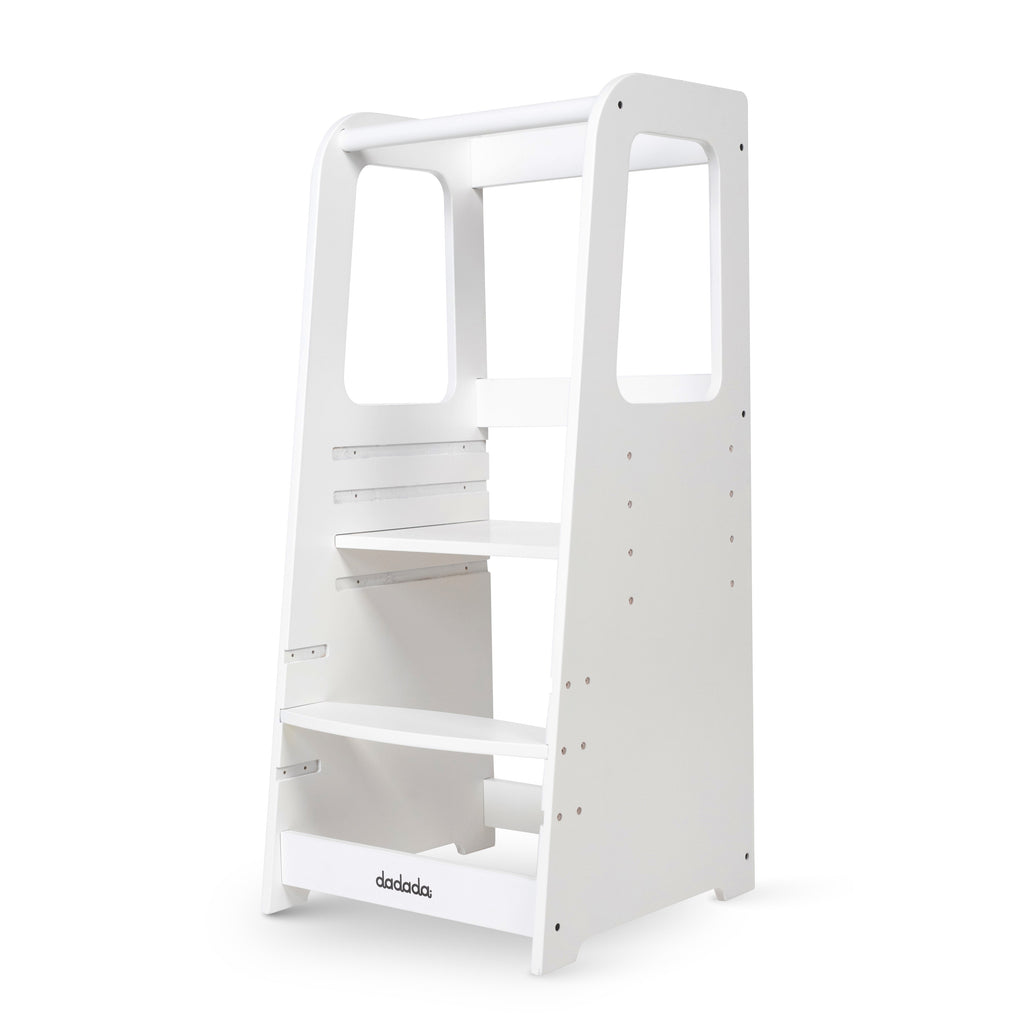 Dadada - Toddler Tower - White-Play Table + Chairs-Posh Baby
