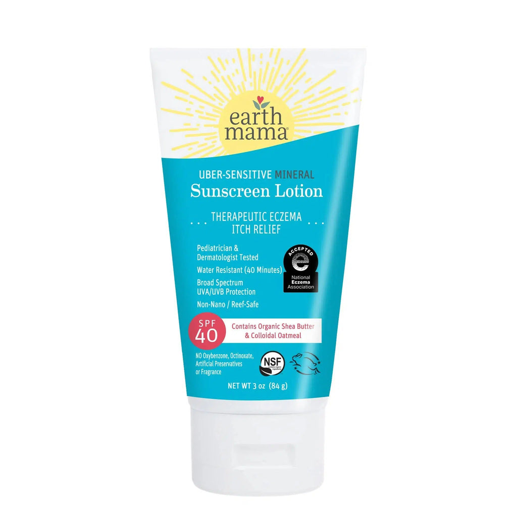 Earth Mama Organics - Kids Uber-Sensitive Mineral Sunscreen SPF 40-Skin Care-Posh Baby