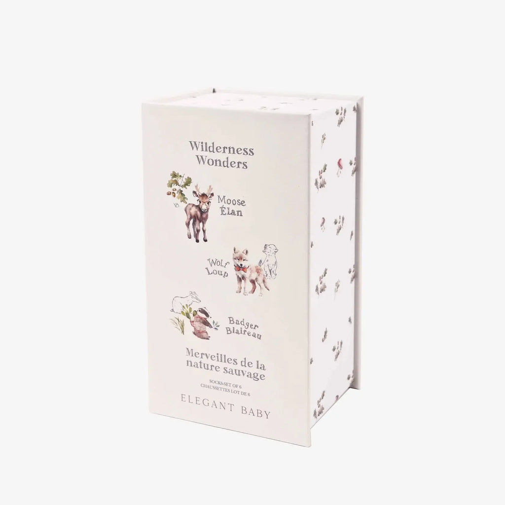 Elegant Baby - Ankle Socks - Woodland (6 Pack)-Socks + Tights-0-12M-Posh Baby