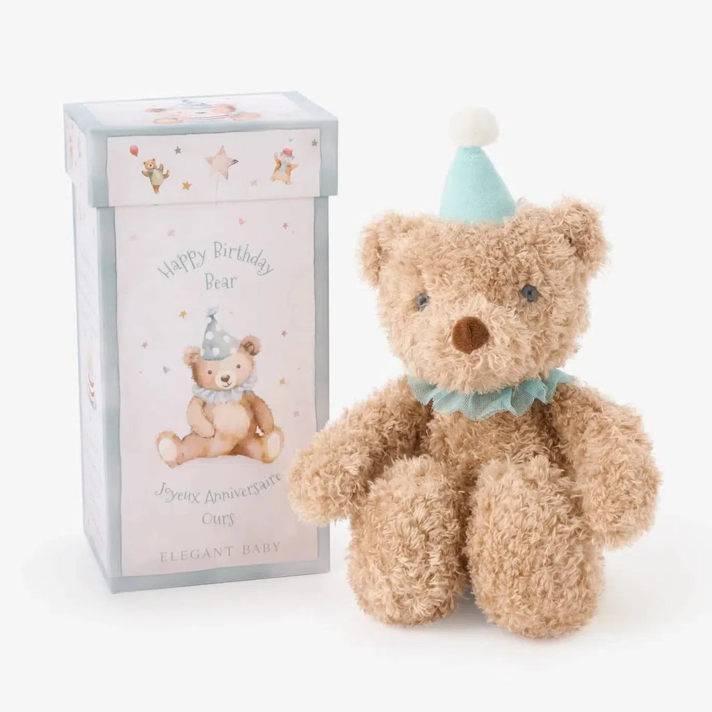 Elegant Baby - Boxed Birthday Bear-Plush-Blue-Posh Baby