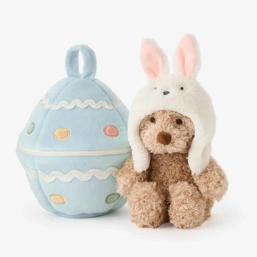 Elegant Baby- Hatchling Egg Plush - Teddy Bear w/ Bunny Hat-Plush-Posh Baby