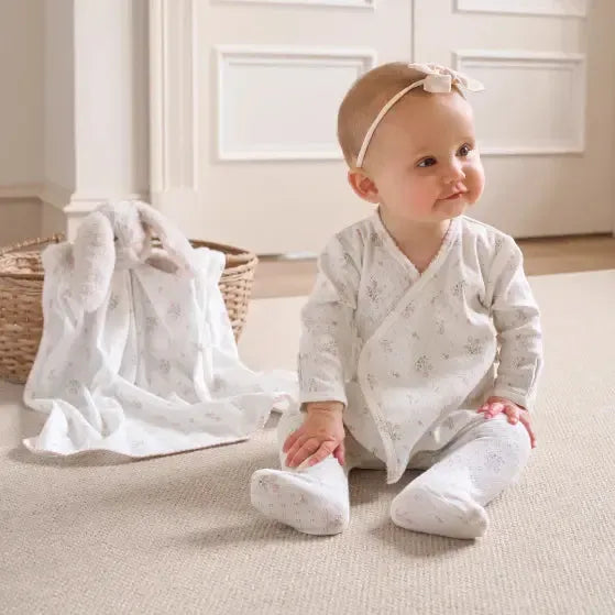 Elegant Baby - Organic Pointelle Take Me Home Set - Folklore Floral-Sets-Newborn-Posh Baby