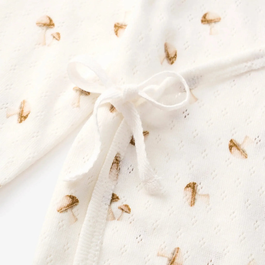 Elegant Baby - Organic Pointelle Take Me Home Set - Forest Mushroom-Sets-Preemie-Posh Baby