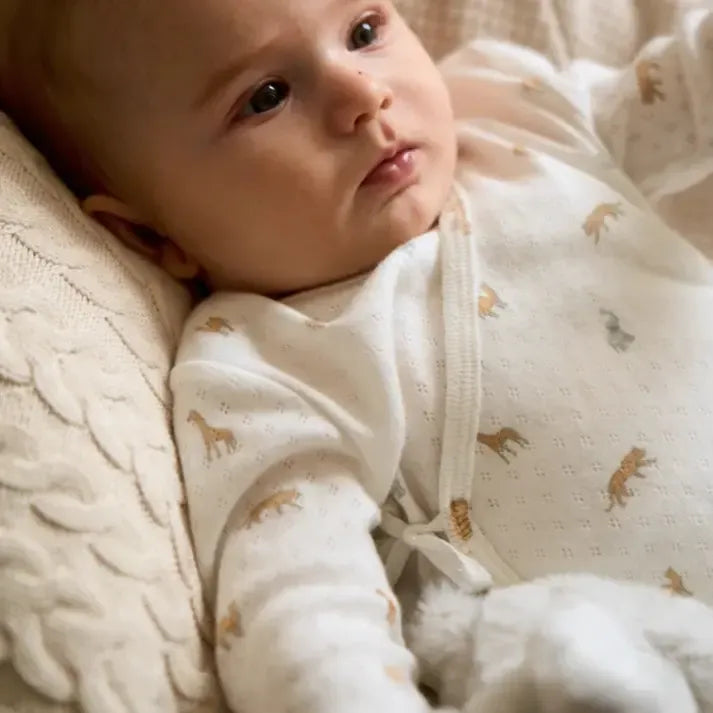 Elegant Baby - Organic Pointelle Take Me Home Set - Safari-Sets-Preemie-Posh Baby