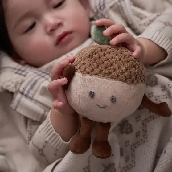 Elegant Baby - Plush Rattle Toy - Acorn (6")-Plush-Posh Baby