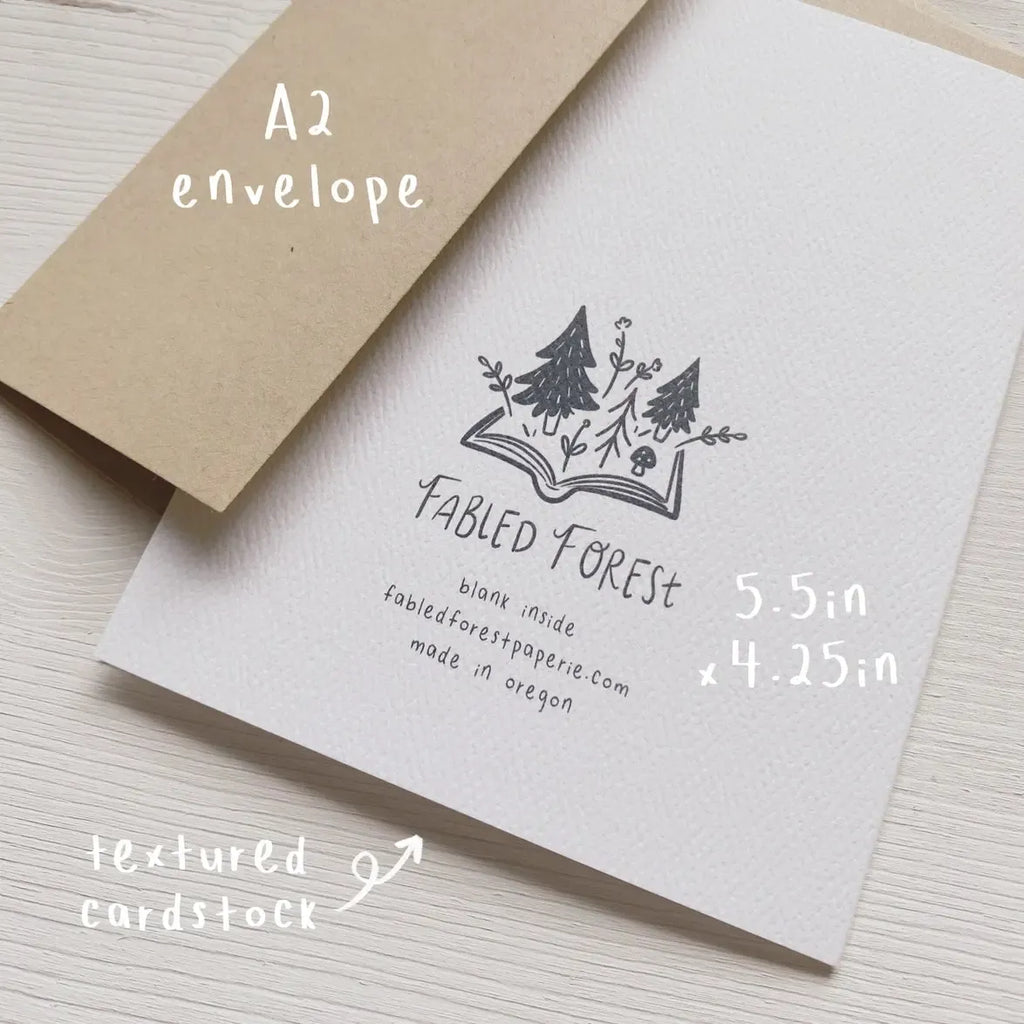 Fabled Forest - New Baby Greeting Card - Hello Little One (Bear)-Greeting Cards-Posh Baby