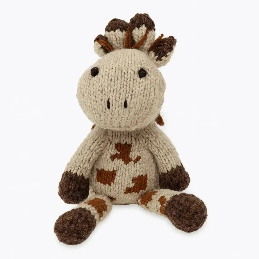 Finn + Emma - Handmade Organic Wool Knit Plush - Gerald The Giraffe-Plush-Posh Baby