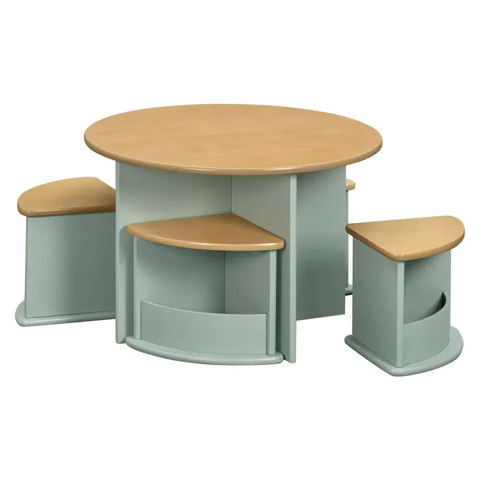 FLOOR MODEL - Babyletto - Nessa Nesting Play Table Set - Sage + Honey-FLOOR MODELS (OFFLINE)-Posh Baby