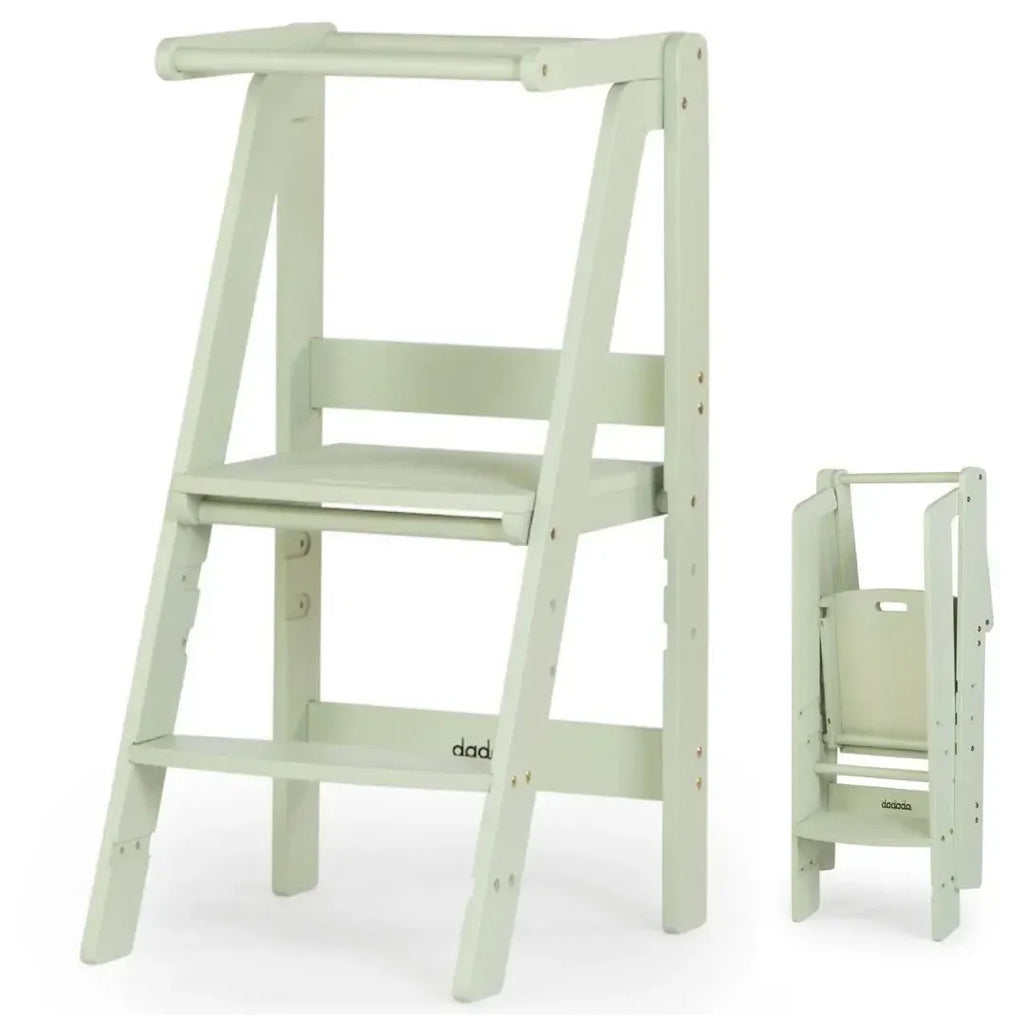 FLOOR MODEL - Dadada - Foldable Toddler Tower (NATURAL)-FLOOR MODELS (OFFLINE)-White-Posh Baby