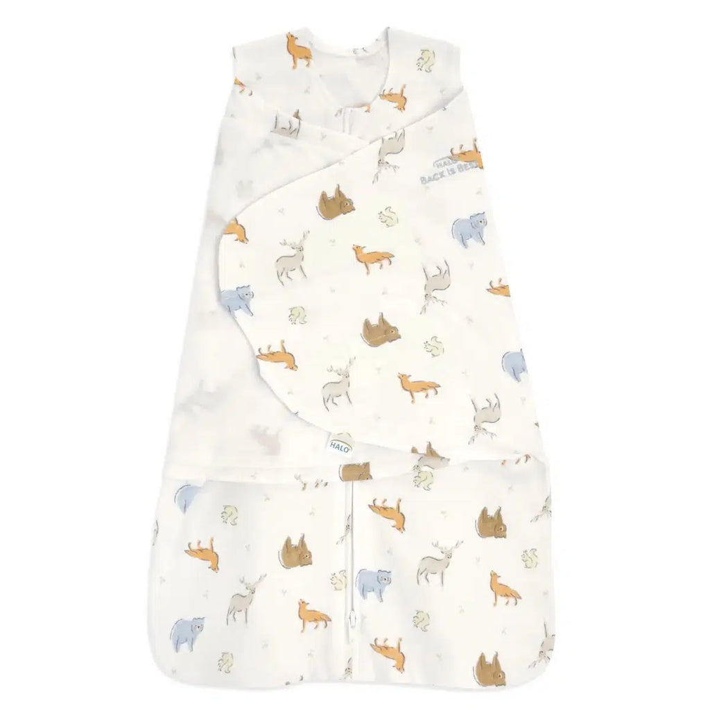 Halo - 100% Cotton Sleepsack Swaddle-2-in-1 Swaddles-Forest Friends-Posh Baby