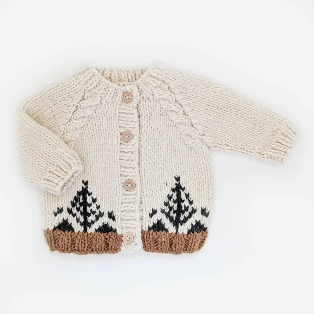 Huggalugs - Knit Cardigan - Forest-Sweaters + Cardigans + Jackets-0-6M-Posh Baby