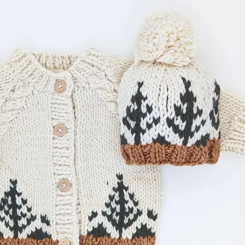 Huggalugs - Knit Cardigan - Forest-Sweaters + Cardigans + Jackets-0-6M-Posh Baby